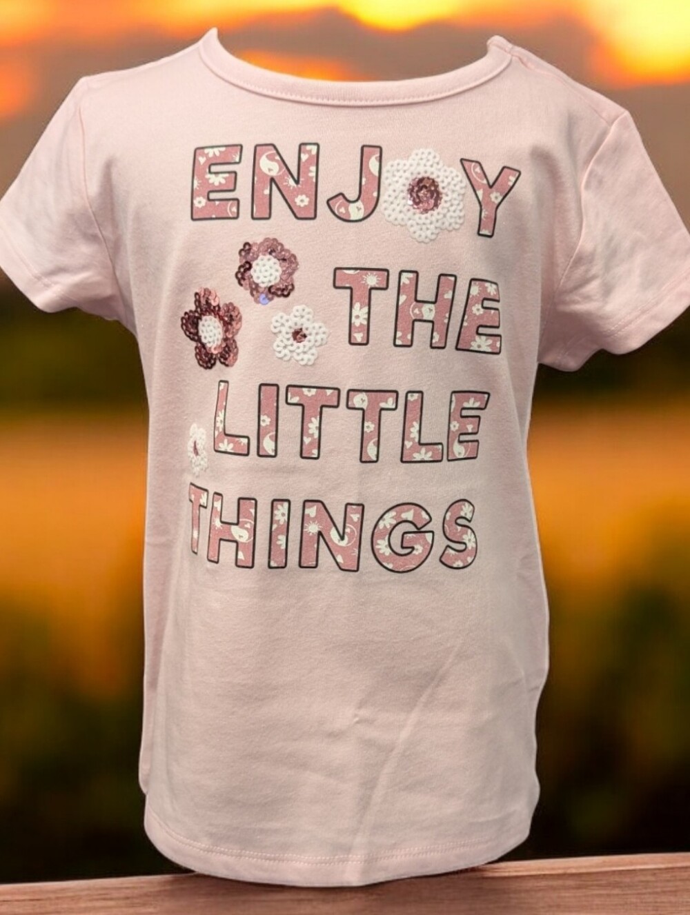 Kids Pink 'Enjoy the Little Things' Graphic Tee
